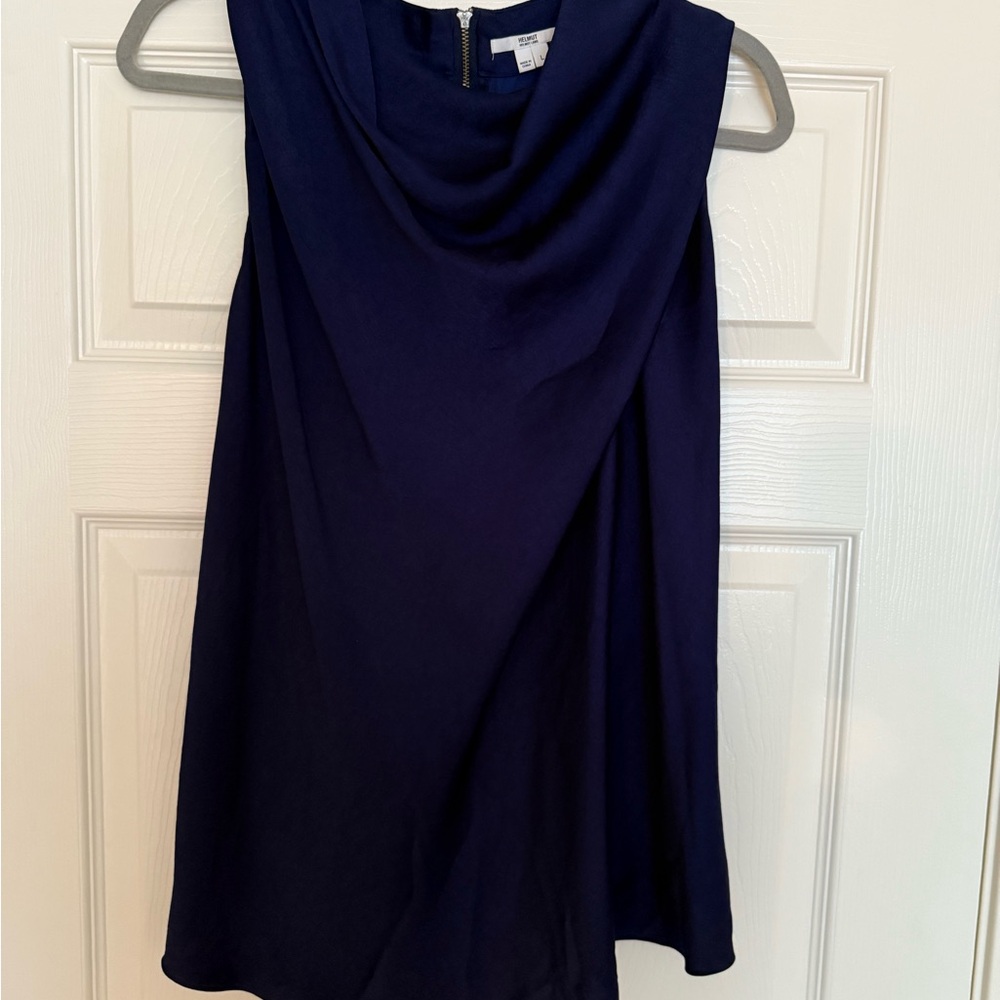 Helmut Lang Navy Sleeveless Top